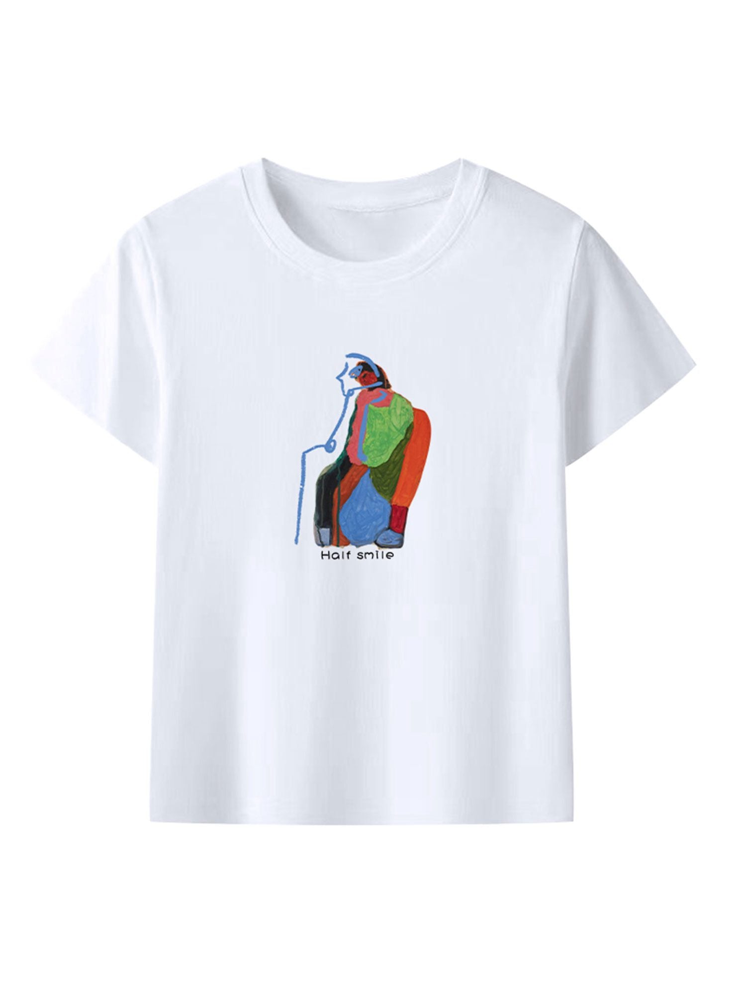 Unisex White Crewneck Tee Streetwear